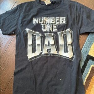 Number One Dad Black T-Shirt